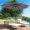 10 Feet Outdoor Patio Umbrella with Tilt Adjustment and Crank-Gray - Gallery View 1 of 10