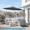 10 Feet Patio Cantilever Umbrella with Easy Tilt Adjustment-Gray - Gallery View 1 of 10