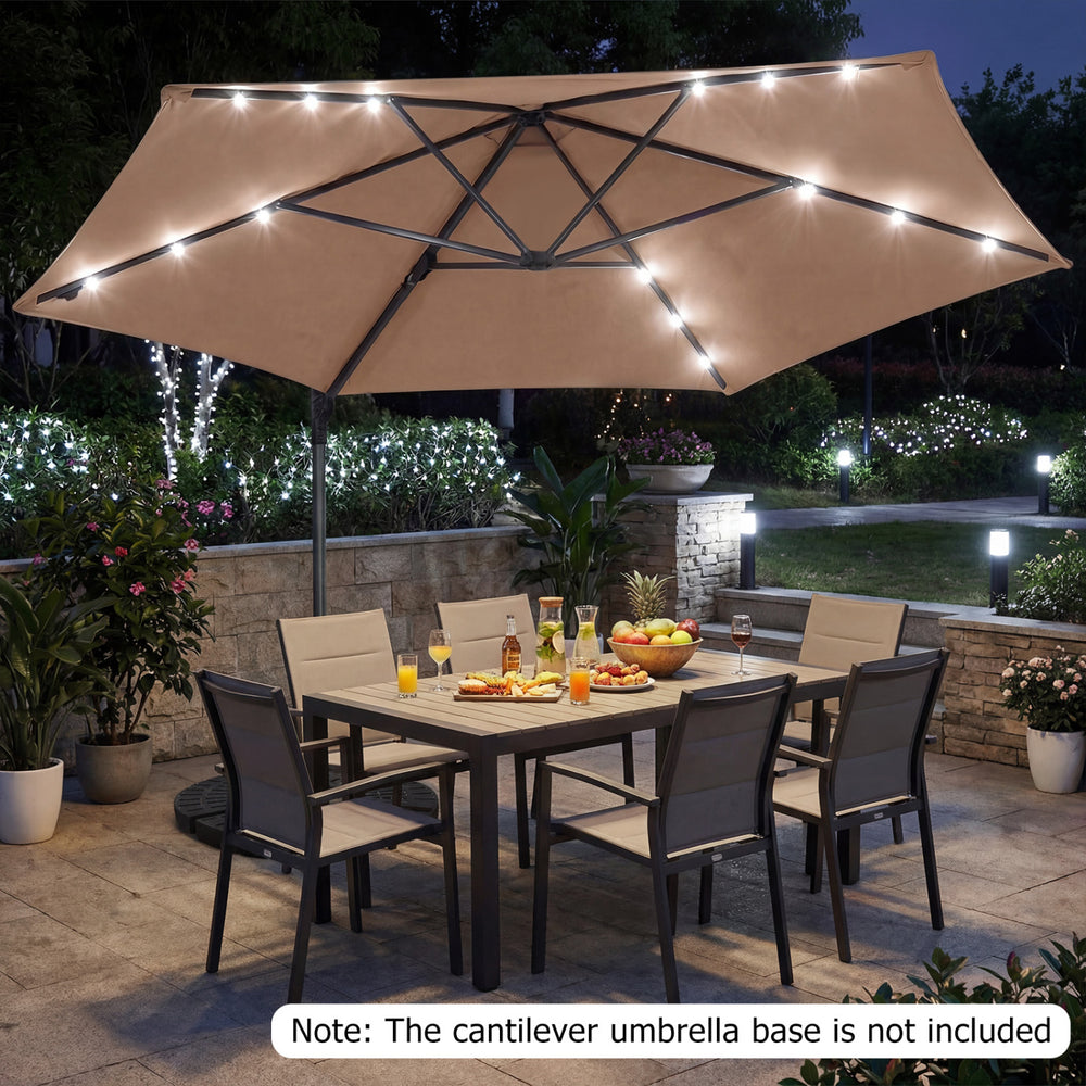 10 led patio offset umbrella Foot Solar Cantilever Hanging 360 Degree Solar LED Osos Home & Patio (AZ) Experience the finest in outdoor and patio shading with this 10 ft 10 Feet Patio Cantilever Umbrella