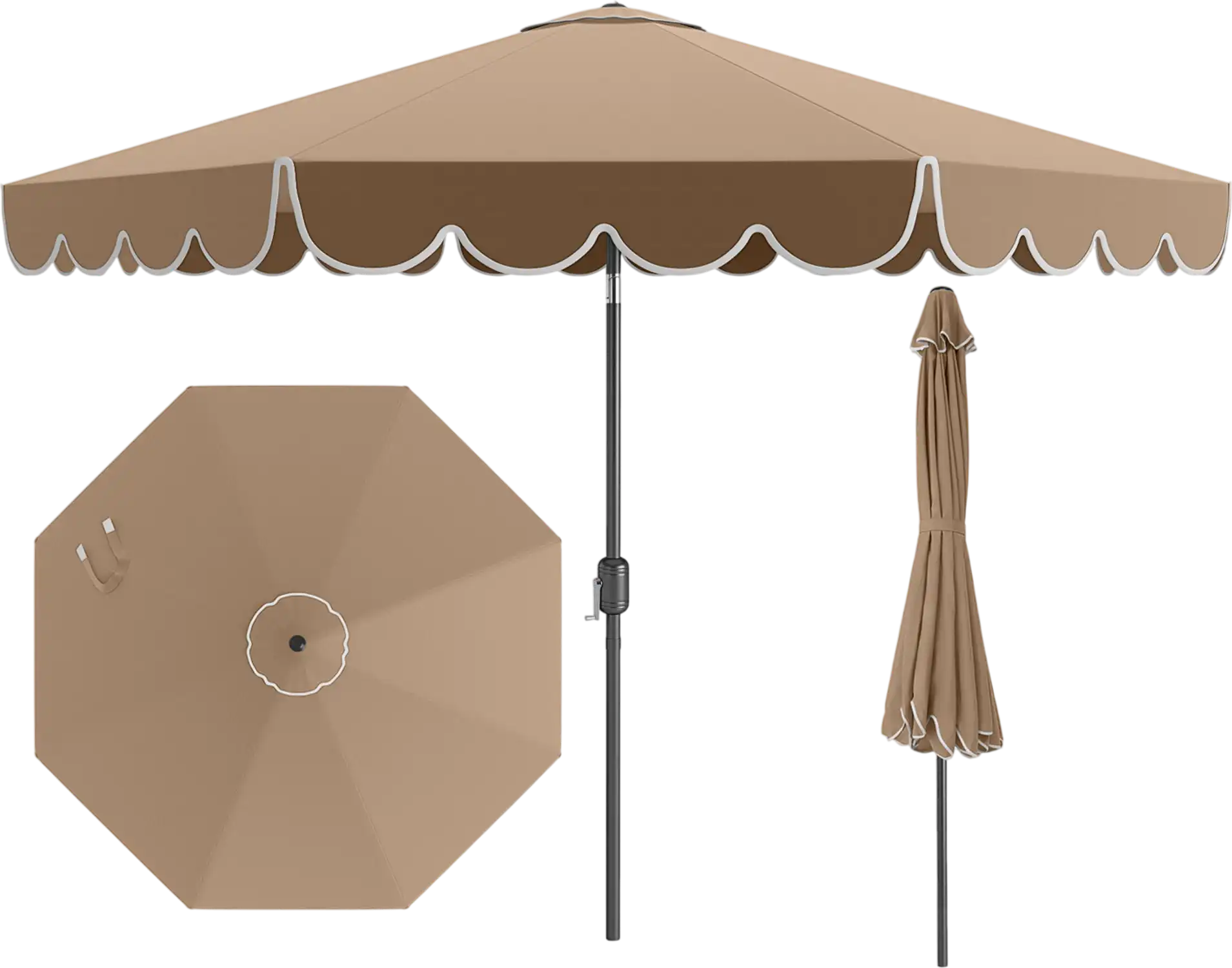 Costway 10' Patio Market Umbrella Outdoor Crank Tilt 568149732 New