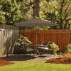 10 Feet Patio Umbrella with 8 Wooden Ribs and 3 Adjustable Heights-Brown - Gallery View 1 of 10