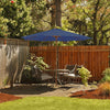 10 Feet Patio Umbrella with 8 Wooden Ribs and 3 Adjustable Heights-Navy - Gallery View 1 of 10
