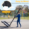 Portable 10 feet basketball hoop with enduring wheels, adjustable height, and impact-resistant backboard for outdoor.