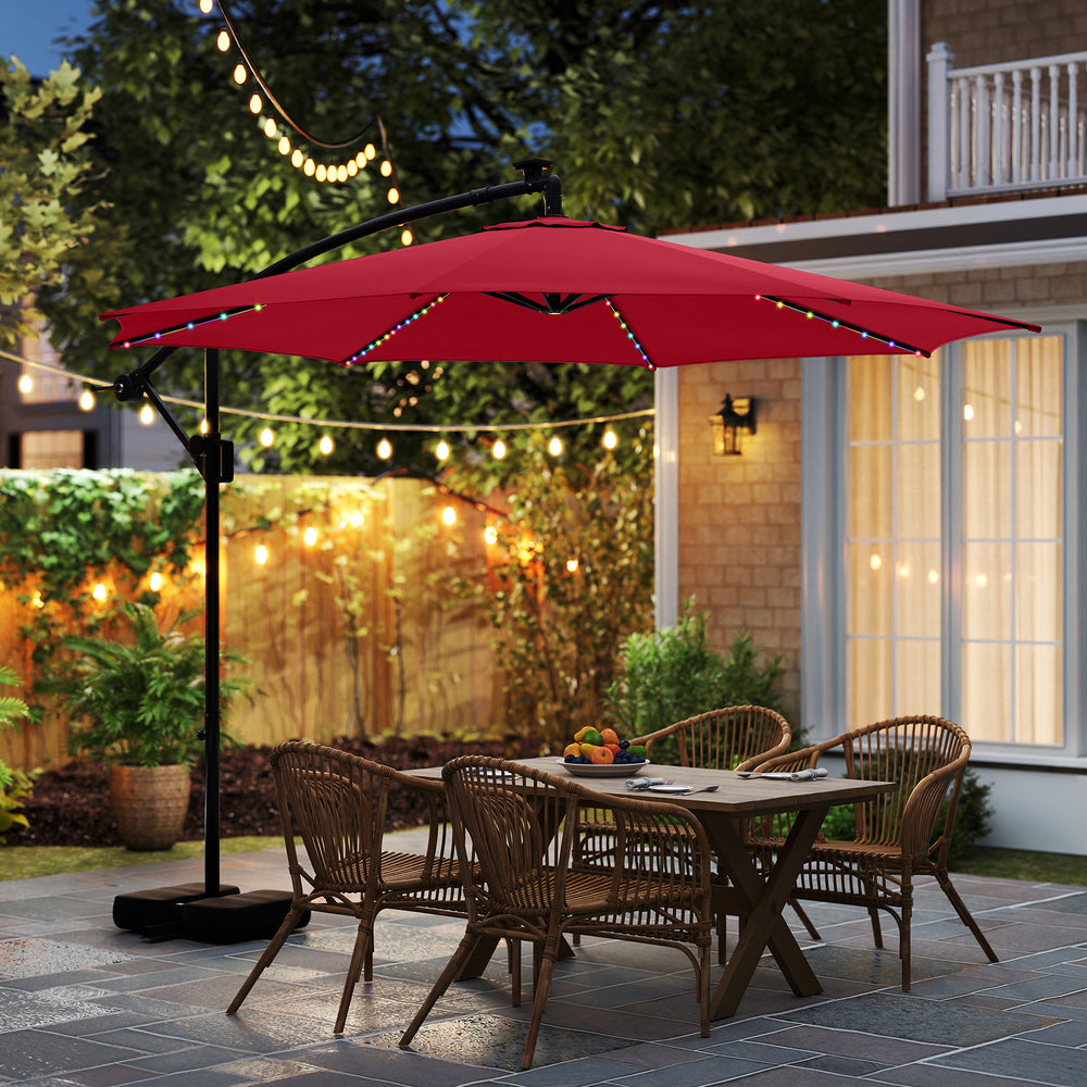 hanging patio umbrella lights String with 16 Color Changing and 12 Modes, Remote Control 104 Ultra Bright LED Beads Waterproof Battery and USB Operated with 8 Light Strings for Patio Umbrellas Camping Tents 3 pcs AA Batteries Remote Control Battery Type Westlake 10 ft. Outdoor /