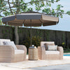 10 Feet Solar Patio Umbrella with 3-Tier Vented Top-Gray - Gallery View 1 of 10