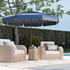 10 Feet Solar Patio Umbrella with 3-Tier Vented Top-Navy - Gallery View 1 of 10