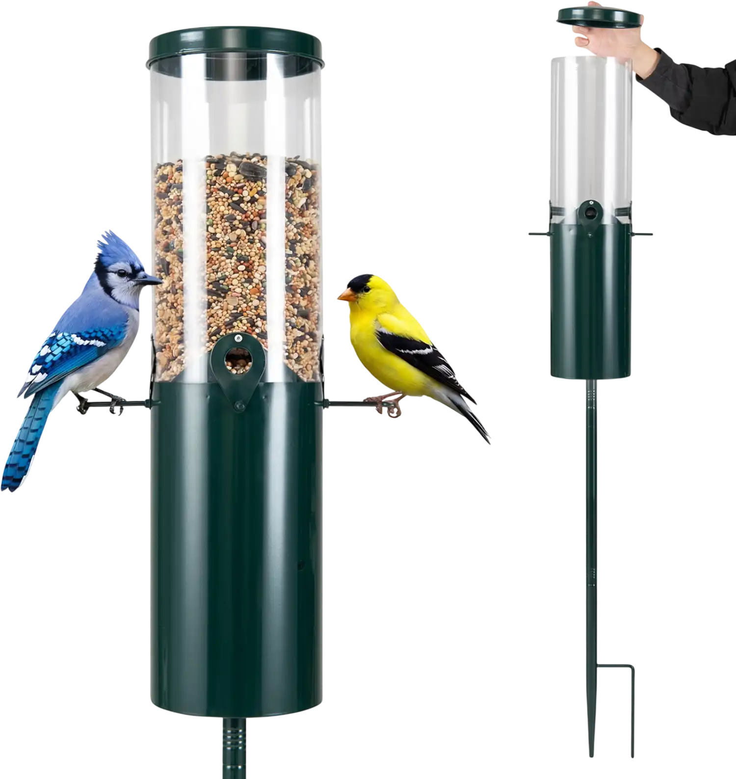 Costway 10 lbs Squirrel Proof Bird Feeder Pole Mount Baffle 30919946 New