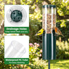 Large capacity squirrel-proof bird feeder with drainage holes and perches, ideal for all-season outdoor use.