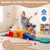 Colorful 10-piece foam climbing toys for toddlers, made of durable PU leather, promoting safe play and motor skills.
