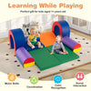 Multicolor 10-piece foam climbing blocks set for toddlers, featuring safe rounded edges and waterproof PU leather for.
