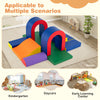 Multicolor 10-piece foam climbing blocks set with rounded edges for safe play, ideal for home and educational settings.