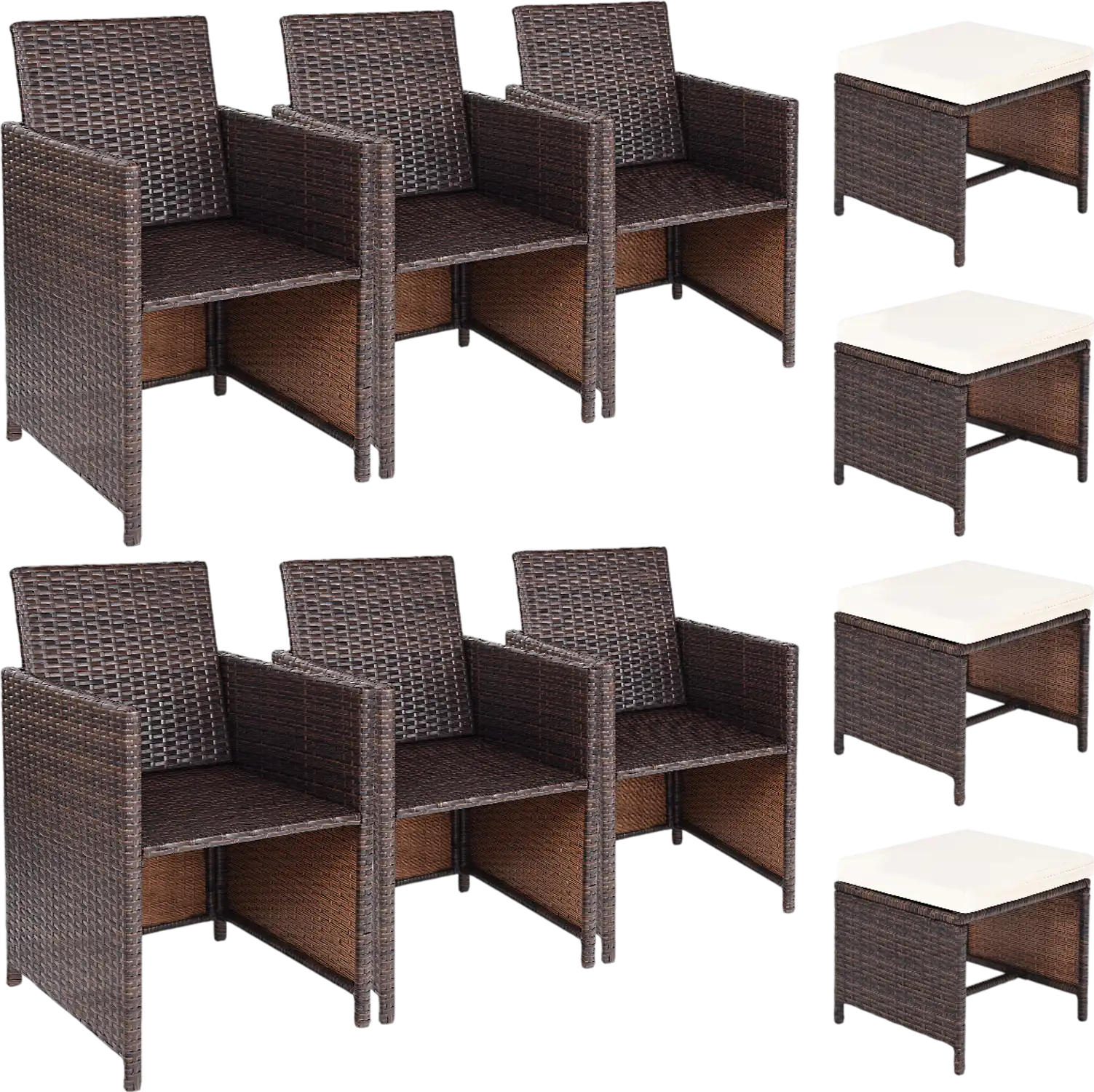 Costway 10-Pc Outdoor Patio Dining Set 48635921 New