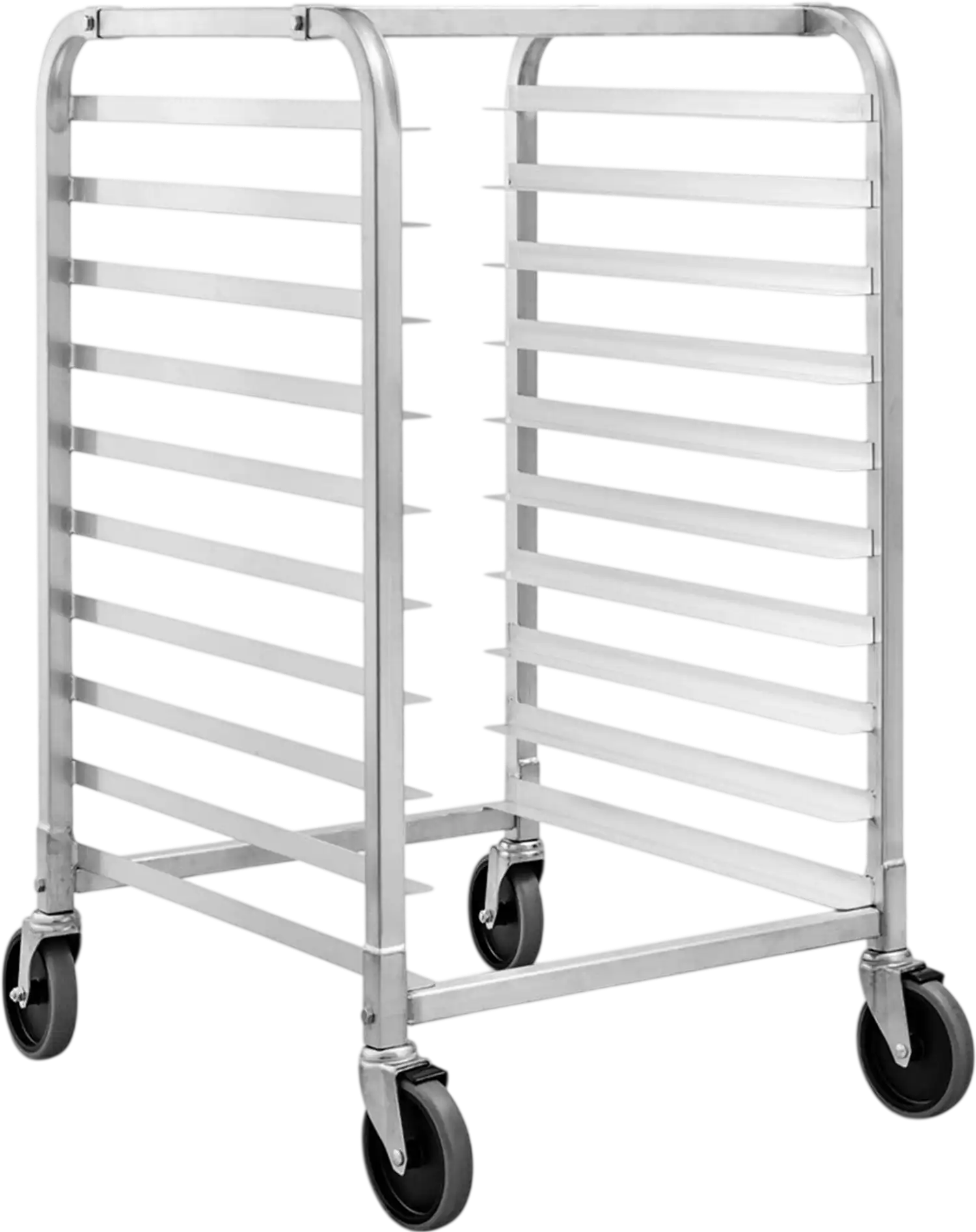 Costway 10-Tier Aluminum Rolling Bakery Pan Rack 78549310 New