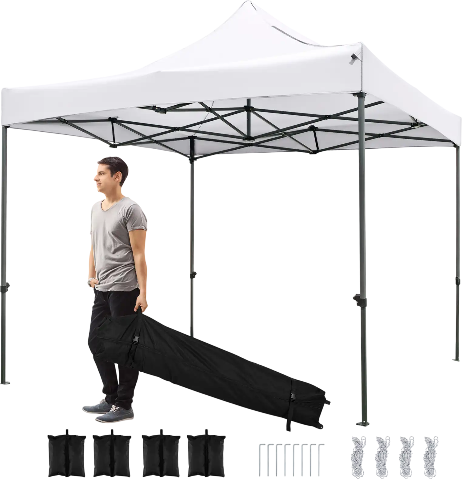 Costway 10' x 10' Outdoor Pop-Up Canopy Tent Gazebo Shelter w/ Wheeled Bag 32042284 New