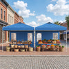 10 x 10 FT Pop Up Canopy Tent with 4 Sidewalls and Adjustable Height Waterproof-Blue - Gallery View 1 of 11
