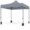 Gray 10 x 10 FT pop-up canopy tent with 4 removable sidewalls, ideal for outdoor events and easy transport.