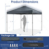 Foldable 10 x 10 feet outdoor pop-up canopy in gray, featuring a durable frame and carrying bag, ideal for outdoor.