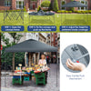 Foldable 10 x 10 feet gray pop-up canopy with easy center push mechanism, ideal for outdoor events and sun protection.