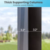 Thick 3.2" supporting columns of the 10 x 10 ft outdoor pergola enhance stability for reliable garden shelter.