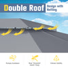 Double roof design of the 10 x 13 feet patio gazebo with mesh netting for ventilation and stability, ideal for outdoor.