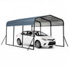 Heavy-duty galvanized steel carport with a leak-proof roof, providing all-weather protection for vehicles and outdoor.
