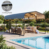Heavy-duty galvanized steel carport with waterproof roof, featuring 2 ceiling hooks for outdoor decor, ideal for.
