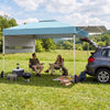 10 x 17 Feet Pop Up Canopy Tent with Dual Adjustable Awnings-Blue - Gallery View 1 of 11