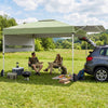 10 x 17 Feet Pop Up Canopy Tent with Dual Adjustable Awnings-Green - Gallery View 1 of 11