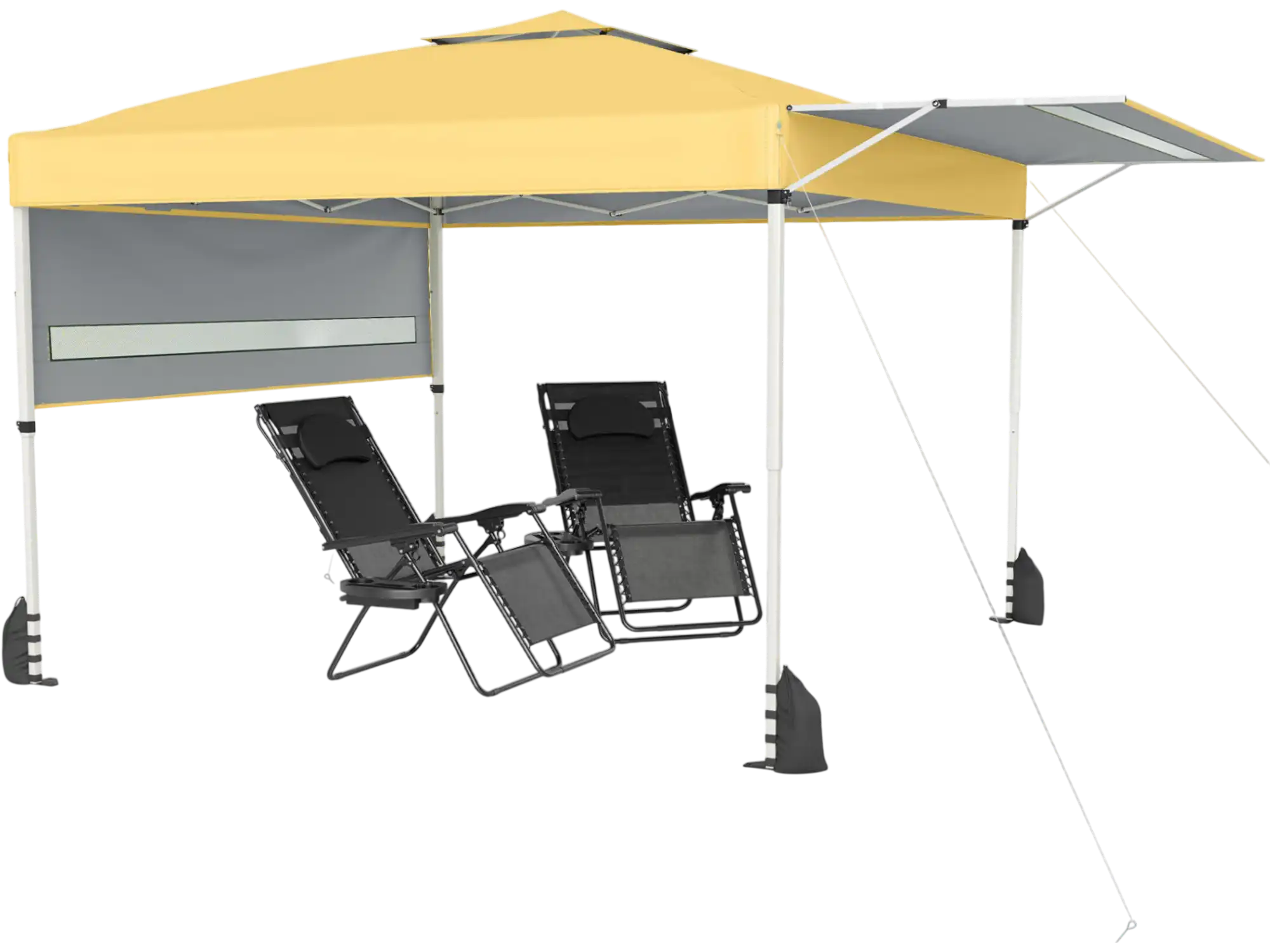 Costway 10' x 17' Pop Up Canopy Tent Dual Adjustable Awnings 42362229 New
