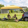 10 x 17 Feet Pop Up Canopy Tent with Dual Adjustable Awnings-Yellow - Gallery View 1 of 11