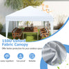 10 x 20 ft white pop-up canopy tent with silver-coated oxford fabric, ideal for outdoor parties and BBQs.