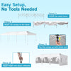 Pop up canopy tent with adjustable height, 8 removable sidewalls, and durable water-resistant fabric for outdoor events.