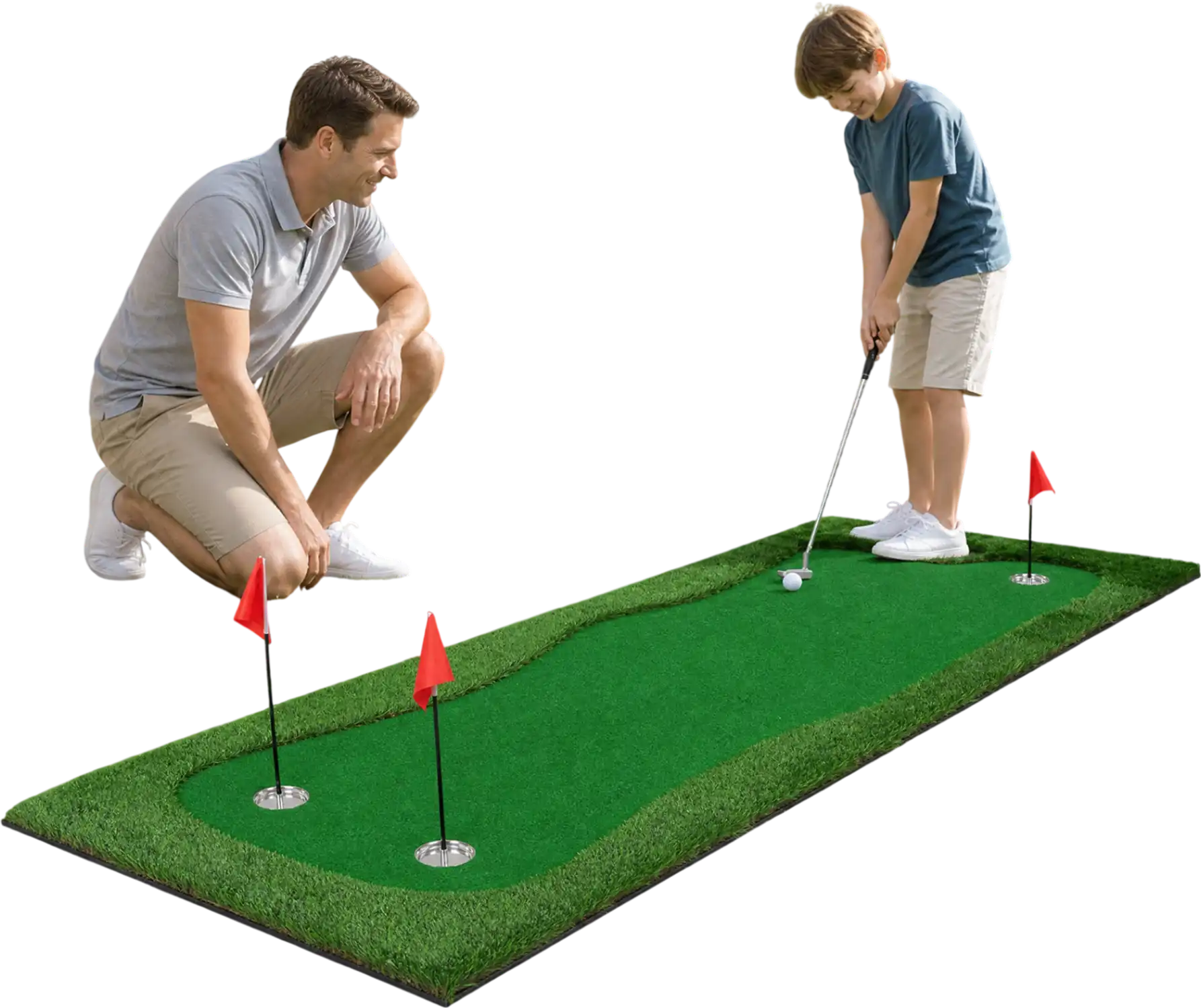 Costway 10' x 3.5' Golf Putting Green w/ 3 Hole Cups & Flags 54833867 New