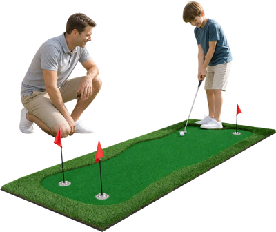 Costway 10' x 3.5' Golf Putting Green w/ 3 Hole Cups & Flags 54833867 New