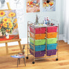10-Drawer Rolling Storage Cart-Transparent Multicolor - Gallery View 1 of 10