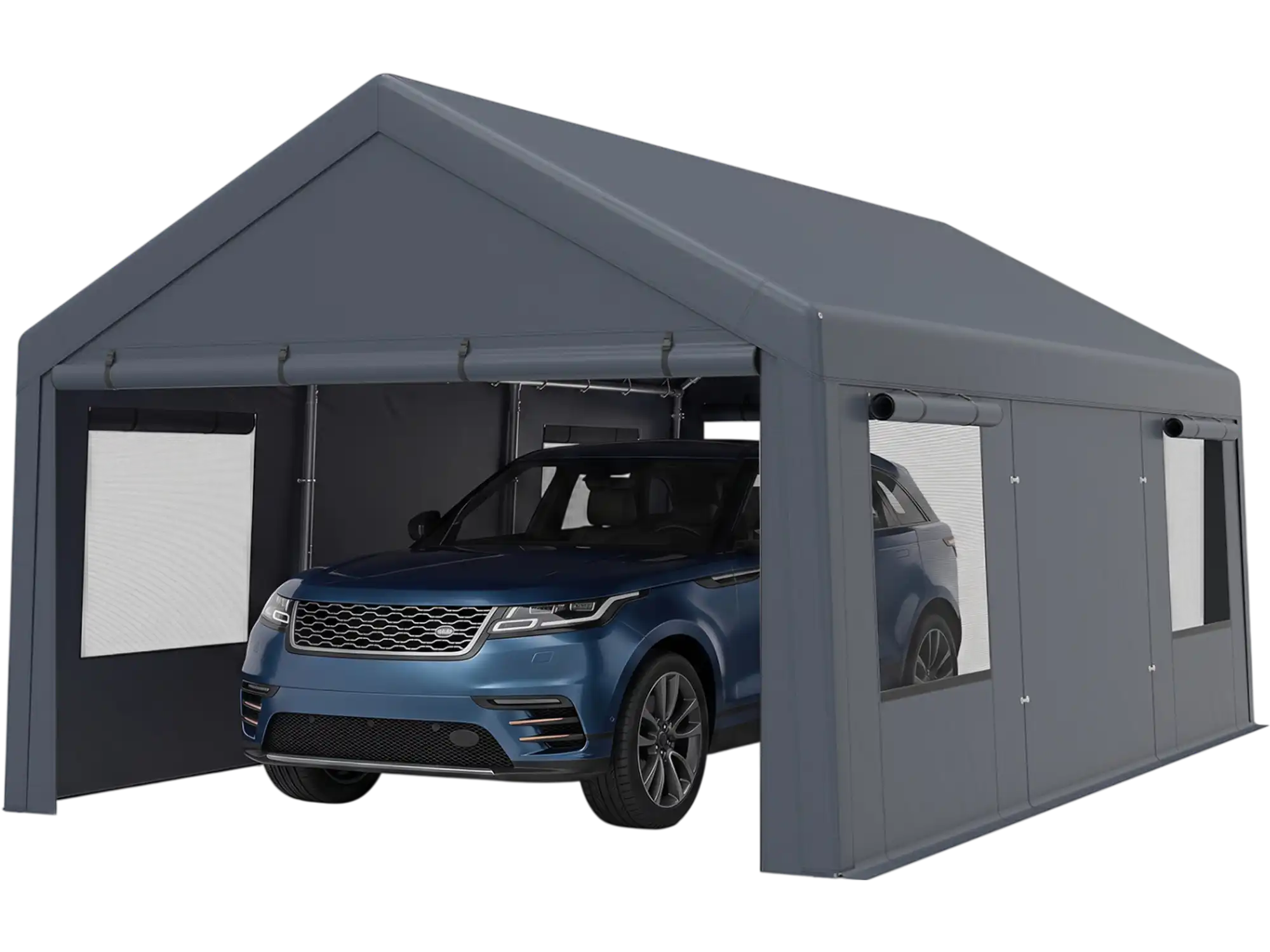 Costway 10'x20' Portable Garage Car Canopy 2 Doors 4 Mesh Windows PE Cover 56875032 New
