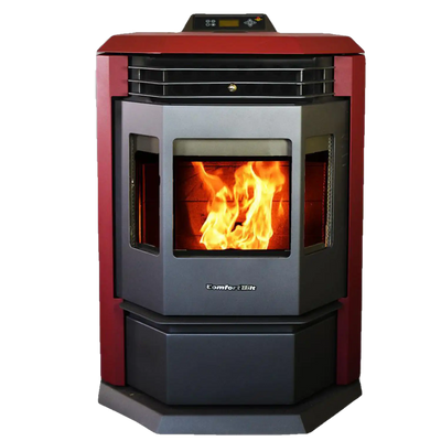 ComfortBilt HP22 2,800 sq. ft. EPA Certified Pellet Stove with Auto Ignition 55 lb Hopper Burgundy New