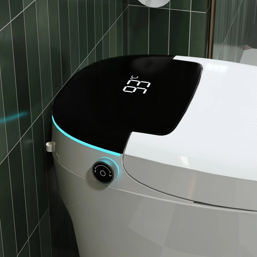Yulika 951B Tankless Smart Toilet Elongated 1.28 GPF Bidet Heated Seat Auto Flush New