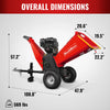 6 inch E-start ZONSEN 420cc 13.4hp Gasoline Engine Powered Drum Wood Chipper ,  P4206