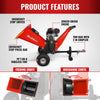 6 inch E-start ZONSEN 420cc 13.4hp Gasoline Engine Powered Drum Wood Chipper ,  P4206