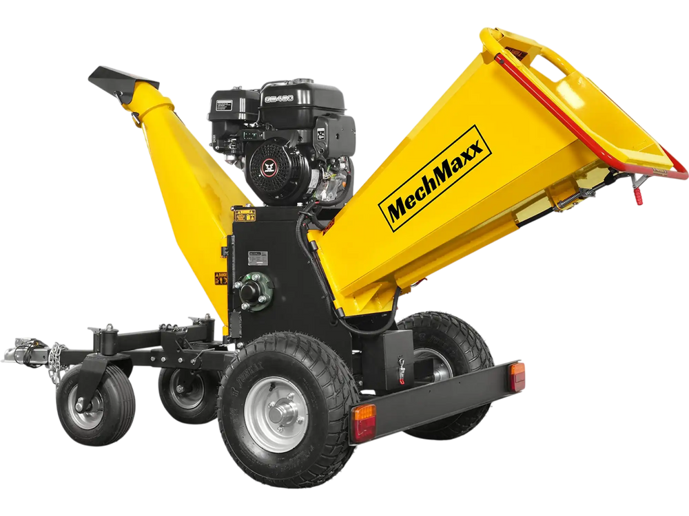 6 inch E-start Zonsen 420cc 13.4hp Gas Powered 4 - Wheel Drum Wood Chipper with Taillight ,  B150