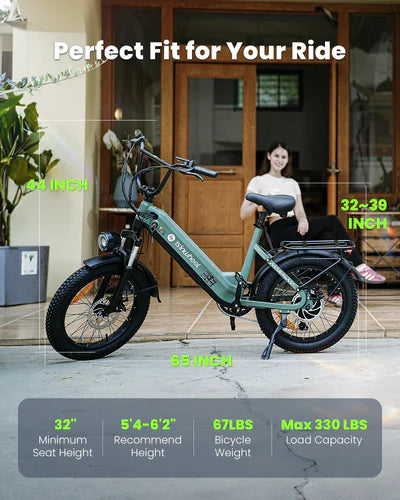 isinwheel U8 Pro Electric Bike All-Terrain 1000W 28 MPH 105 Mile Range 48V New