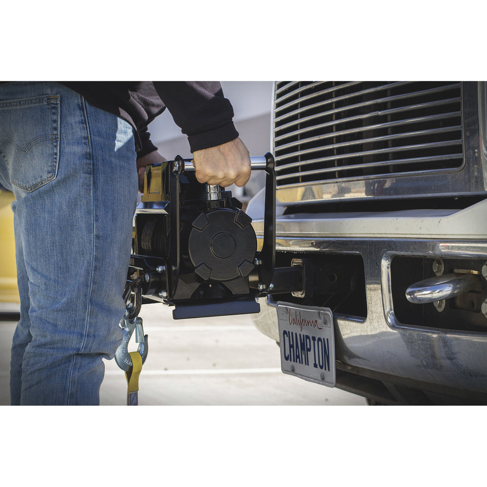 Champion 100427 Electric Winch Kit with Speed Mount 12,000-lb. Synthetic Rope New