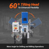 2 HP 11'' x 30'' Combination Lathe Milling Drilling Machine Brushless Motor, 1.5'' Spindle Bore, 0-2000 RPM Variable Speed, High Precision Benchtop Lathe for Metalworking – Without Stand 1130VC
