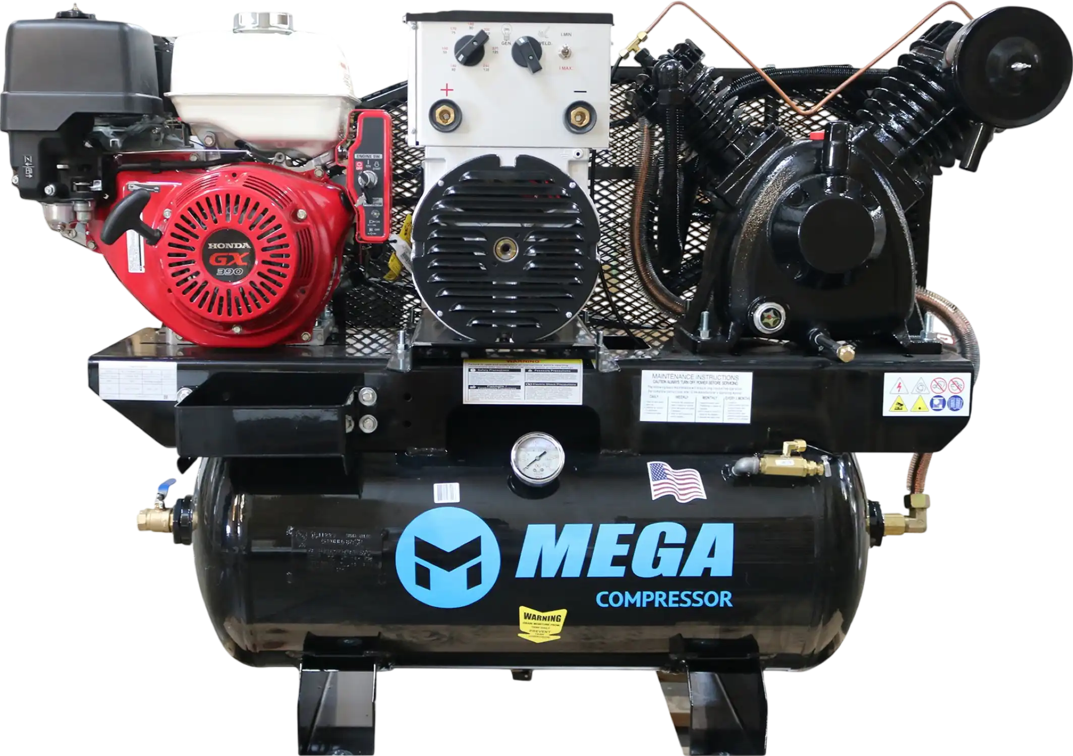 Mega Compressor MP-13030HWG 3-in-1 Air Compressor Welder Generator 30 Gallon 13 HP Honda Electric Start New
