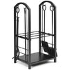 Fireplace Log Rack with 4 Tools Set Fireside Firewood Holder - Gallery View 1 of 12