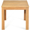 Wooden square patio coffee bistro table made of acacia wood, featuring a waterproof varnish surface for easy.