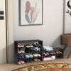 3 Pieces 31-Inch Stackable Multi-Shape Shoe Rack-Brown - Gallery View 1 of 13