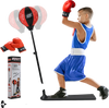 Kids Punching Bag with Adjustable Stand and Boxing Gloves