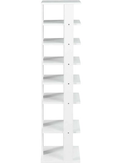 Costway 7-Tier Vertical Wooden Space Saving Shoe Rack 18234509 New